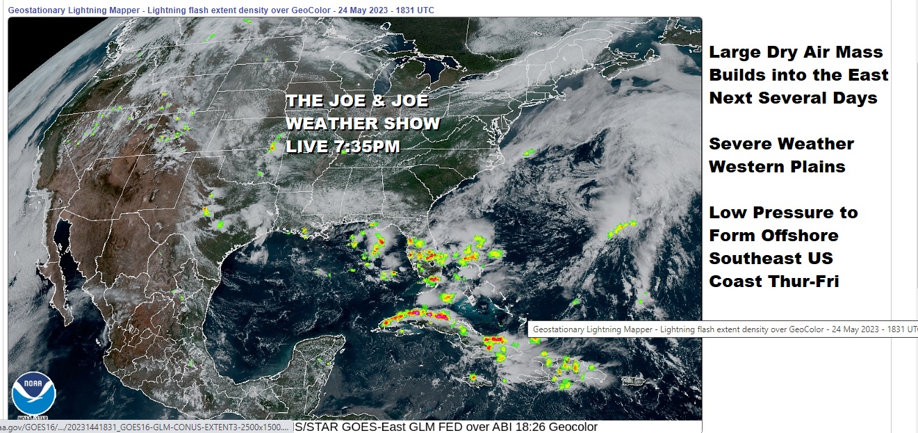 Joe & Joe Weather Show LIVE 7:35PM Dry Weather Thursday into the Memorial Day Weekend