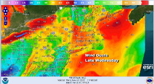 Weather in 5 Rain & Strong Gusty Winds Wednesday Northeast Northern Mid ...